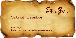 Sztrul Zsombor névjegykártya